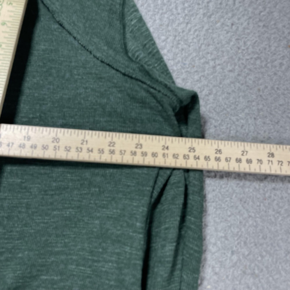 We The Free Shirt Womens XL Green Turtleneck Hi Low Slit Hem Tunic Knit - Picture 10 of 13
